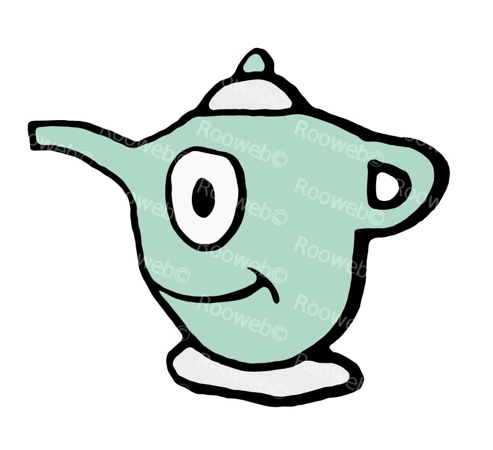 Teapot Cartoon Character - Teapot Character - Rooweb