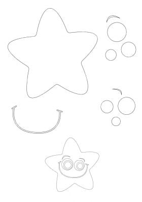 Little Star paper template