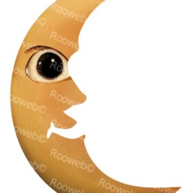 Crescent moon face